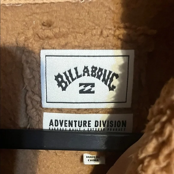 Billabong Men's Tan Fleece Zip Up Sweater - Picture 2 of 6